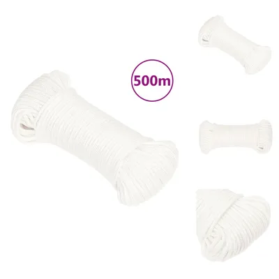 Immagine prodotto di vidaXL Corda da barca bianca 5 mm 500 m in polipropilene - Corde