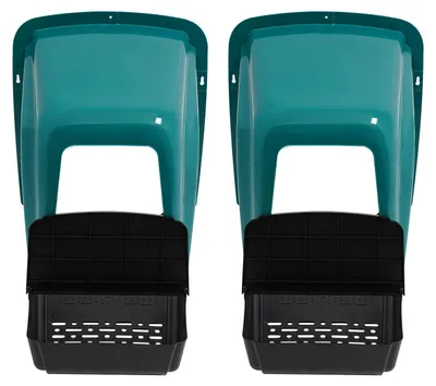 Image de Kit de nichoirs pour poules - 2 nichoirs en plastique - Facile à nettoyer - Accessoire pour poulailler - 46,6 x 39 x 41,5 cm - Bleu