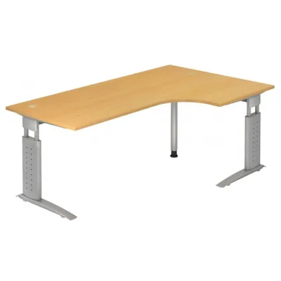 Produktbild von UNDA 82 S - 200 x 120 Buche/Silber höhenverstellbar