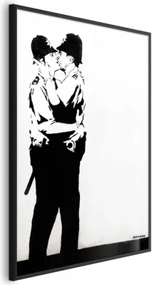 Produktbild von Posterpapier Poster - The Policemen's Kiss 40x60 cm Streetart h-C-0083-ao-a