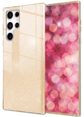 Obrázek produktu pro NALIA Hybridní třpytivé pouzdro pro Samsung Galaxy S24 Ultra Case, lesklé třpytivé ochranné pouzdro se zesíleným silikonem, zlaté barvy
