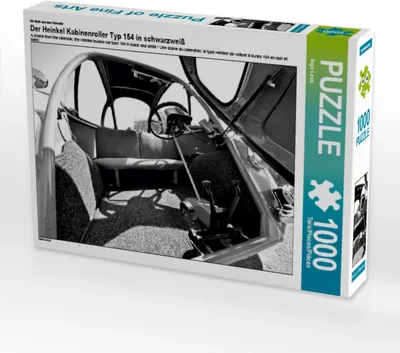 Produktbild von Calvendo Ein Motiv aus dem Kalender Der Heinkel Kabinenroller Typ 154 in schwarzweiß 1000 Teile Puzzle quer 640x480mm, Laue Ingo; 7271497