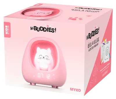 Produktbild von Bigben Kids Wecker mit Nachtlicht Cat Katze Nest MYKO Hi Buddies! Timer, 3 Schlaflieder AU390025