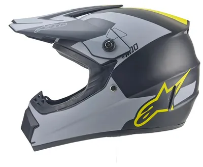 Produktbild von Crosshelm Helm Kinderhelm Motorradhelm Motocross ATV Grau Schwarz Größe: M