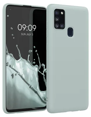 Produktbild von kwmobile Handyhülle für Samsung Galaxy A21s Hülle - TPU Case - Kabelloses Laden - Schutzhülle Cover in Cool Mint