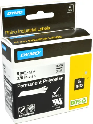 Produktbild von Sanford 18508DMO, Schwarz, Transparent, Polyester, 9 mm, 5,5m, Box