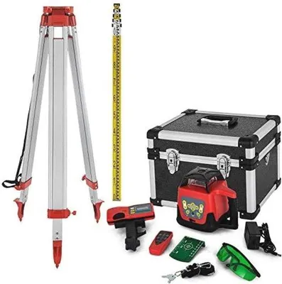 Obrázek produktu pro 360° otočný laser s přijímačem a stativem, dosah 500 m