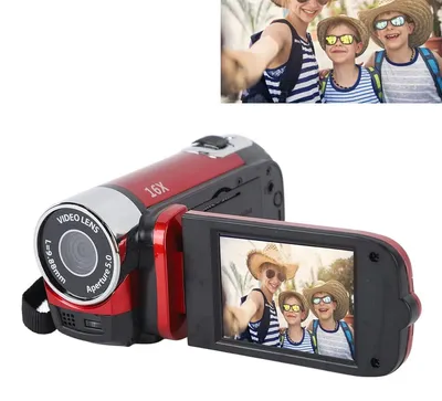 Produktbild von Handheld-Video-Camcorder,1080P 16 MP DV-Kamera,2,7-Zoll-TFT-drehbarer Bildschirm,16-Fach Vlogging-Video für Kinder,Digitalzoom mit USB-Kabel,DV-Player