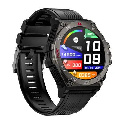 Obrázek produktu pro LOKMAT TIME GT Smart Náramek Sportovní hodinky 1,508palcový plně dotykový displej Fitness tracker IP67 vodotěsný BT volání Monitor kyslíku v krvi/spánku/srdečního tepu/krvního tlaku Více sportovních režimů Upozornění/připomenutí volání/pohybu Vzdálená kamera Kompatibilní s Android iOS