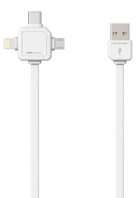 Obrázek produktu pro Kabel Allocacoc 9003WT USB type-C, Apple Lightning, Micro USB