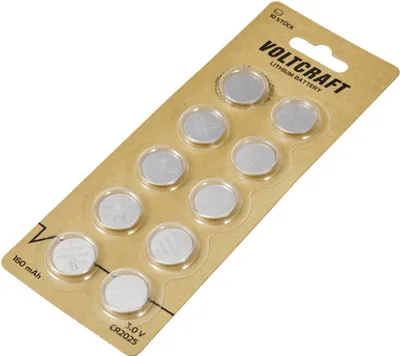 Image de Voltcraft Pile bouton CR 2025 3 V 10 pcs