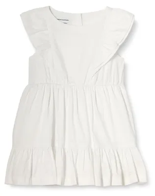 Immagine prodotto di A. Vestito da bambina in cotone con volant, bianco, taglia 4 anni