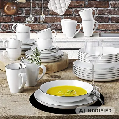 Produktbild von Kombiservice 36-teilig - Seltmann Weiden Lido Black Line 10826