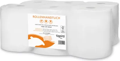 Zdjęcie produktu dla Tapira 7730019 Tapira Handtuchrolle Plus, 2-lagig, weiß, 140 m