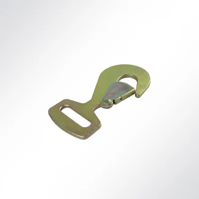 Produktbild von Lysel® Frachthaken flach mit Sicherung, (B) 50mm in messing (10 Stück) 5000kg