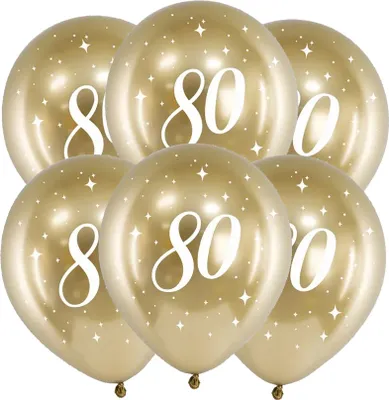 Obrázek produktu pro Balónek Ø30cm "Happy Birthday" zlatý | 6 ks. #80