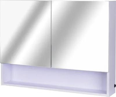 Produktbild von LED Spiegelschrank Lichtspiegel Badspiegel Badschrank Badezimmerspiegel Wandspiegel 15W (Modell 4)