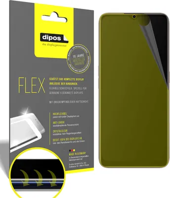 Produktbild von 2x Schutzfolie für Oppo A11x Folie, 100% Displayabdeckung, dipos Flex