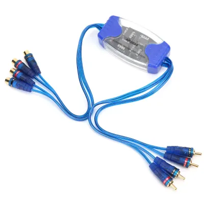 Image de Isolateur de boucle de terre pour véhicules automobiles, Isolateur RCA à 4 canaux de boucle de terre plaqué or, Filtre anti-bruit pour véhicules automobiles