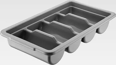 Produktbild von BKGGP4 | Besteckkasten mit 4 Fächern - Grau