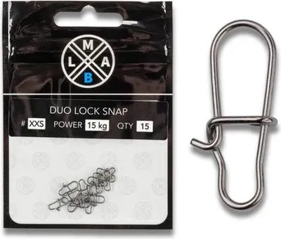 Immagine prodotto di LMAB Duo Lock Snap, moschettone, argento, 15 kg, 137351
