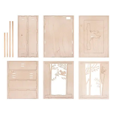 Image de Cadre en bois Forêt de Noël Set - 20 x 30 x 6,6 cm