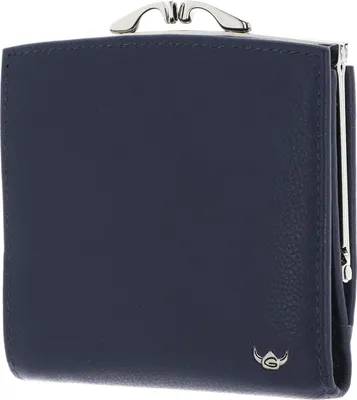 Produktbild von Golden Head Leder Geldbörse Madrid RFID Protect French Coin Purse Wallet Blue dunkelblau