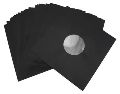 Productafbeelding van 20 platenhoezen - 12 inch - 350 g/m² zwart kraftpapier - Antistatische hoes - Albumhoezen - Beschermhoezen voor vinylplaten