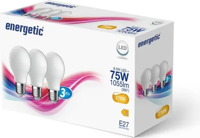 Produktbild von Nordlux 3er-Set LED Lampe Filament E27 8,5W 2700K warmweiss Weiss 5181021523