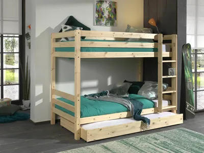 Produktbild von Vipack Etagen-Hochbett Pino 160 cm Höhe inkl. Bettschublade