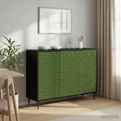 Image de vidaXL Meuble de rangement GELEEN, noir, imitation chêne, 102 x 33 x 76 cm