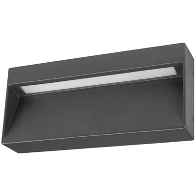 Produktbild von MasterLED Wandleuchte Außen LED 6W Neutralweiß Schwarz Aluminium rechteckig Fassadenleuchte Wandlampe