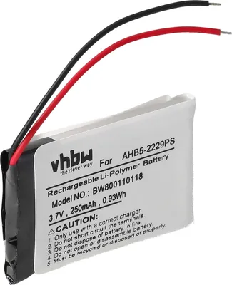 Produktbild von vhbw Akku kompatibel mit Jabra Pro 923, 920, 935, 930, 900 Wireless Headset Kopfhörer (250 mAh, 3,7 V, Li-Polymer)
