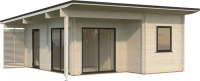 Produktbild von Gartenhaus Palmako Cecilia 30 m² inkl. Fußboden 680 x 813 cm natur