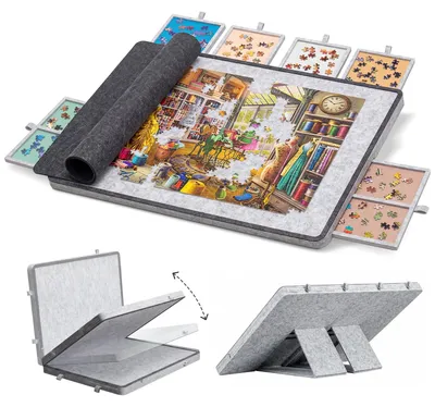 Puzzeltafel 1000-1500 Stücke, klappbar, mit Laden und Ständer