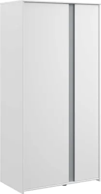 Produktbild von Kleiderschrank Rue mit 2 Türen - weiß/grau oder weiß/rosa
