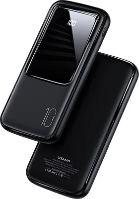 Zdjęcie produktu dla Powerbank PB58 (US-CD163) – dwa porty USB, wyświetlacz cyfrowy, 10 000 mAh – czarny