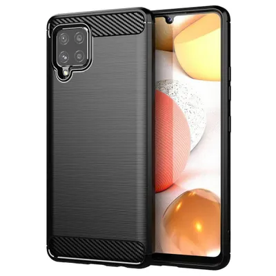 Produktbild von TechSuit Carbon Silicone Hülle für Samsung Galaxy A42 5G – schwarz