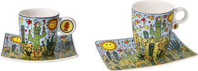 Produktbild von James Rizzi Espressotasse & Künstlerbecher DESERT LIFE Pop Art Goebel