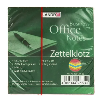 Produktbild von Landré Zettelklotz 9x9 cm, bunt, ca. 700 Blatt