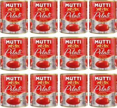 Produktbild von 12x Mutti Pomodori Pelati Geschälte Tomaten 100% italienische Tomaten 800g Dose Tomaten Sauce