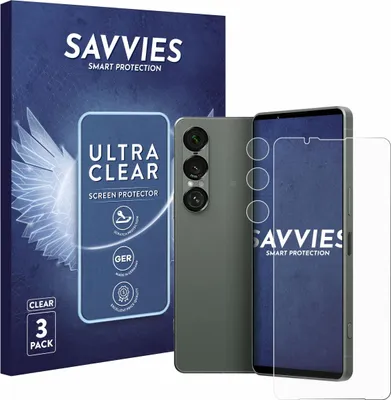 Produktbild von 6x Für Sony Xperia 1 VII (Display+Kamera) Schutzfolie Savvies Displayschutz Display Schutz Folie Klar Transparent