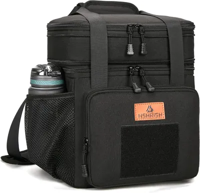 Produktbild von Kühltasche 22 l, schwarz, mit Schultergurt und Kühlfach, für Picknick