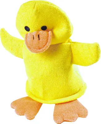 Produktbild von Waschhandschuh für Babys und Kleinkinder mit 3 Motiven: Frosch, Ente und Pinguin