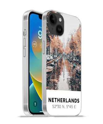 Produktbild von MuchoWow® Handyhülle Schutzhülle Hülle für Apple iPhone 14 Plus - Soft case Niederlande - Amsterdam - Gracht - Herbst Silikon Softcase Handy Hülle - Abbildung