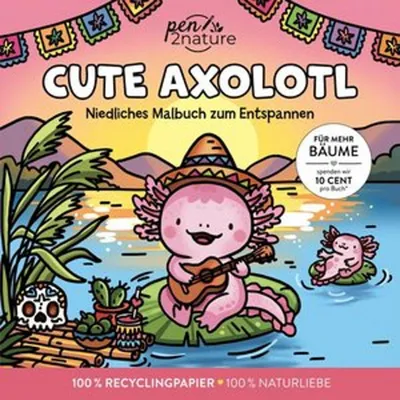 Image de Livre de coloriage pour adultes : Axolotls adorables