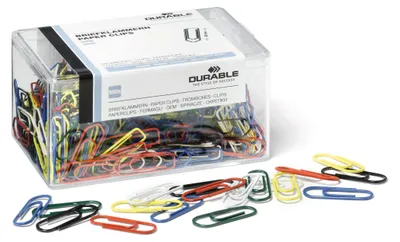 Produktbild von DURABLE Briefklammern 26mm, Pckg. à 500, 124100 farbig sortiert