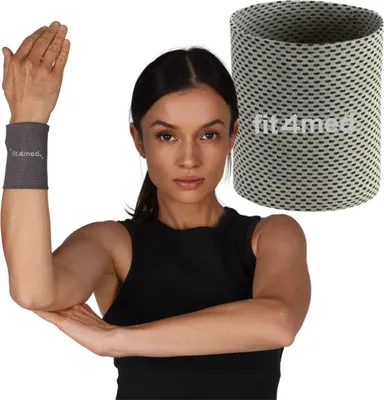 Image de FIT4MED | Bandeau de poignet rafraîchissant - 9,5 Cm X 15 Cm - Absorbe la transpiration - Meilleure prise en main - Bandeau sportif