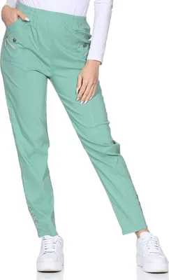 Produktbild von Sommerhose Stretch mit Gummizug 38-54 für Damen leichte Hose gekürzte Beinlänge
