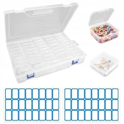 Zdjęcie produktu dla Pudełka do sortowania małych części przezroczyste 45 sztuk organizer